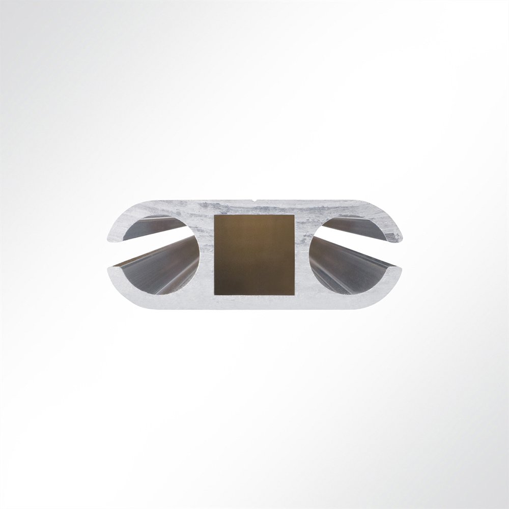 Artikelbild Doppelkederschiene Doppelkederleiste Doppelkederprofil Aluminium pressblank fr Keder 6,0-15,0mm 1m