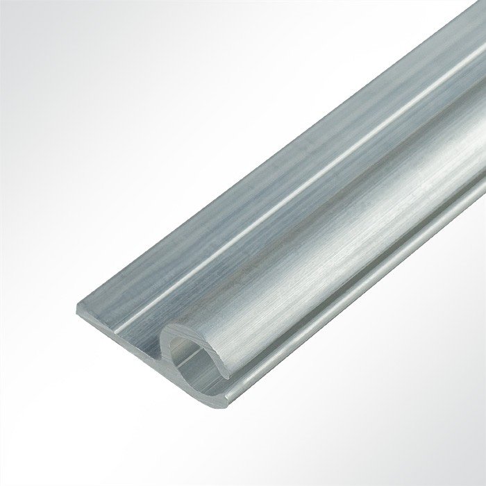 Kederschiene Aluminium pressblank fr 5,0 - 9,0mm Keder
