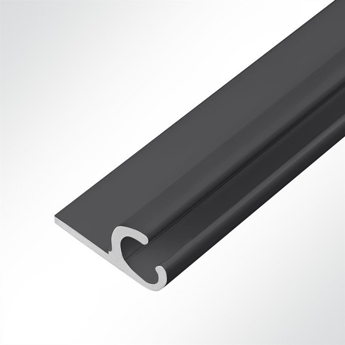 Kederschiene Aluminium schwarz fr 6,0 - 9,0mm Keder